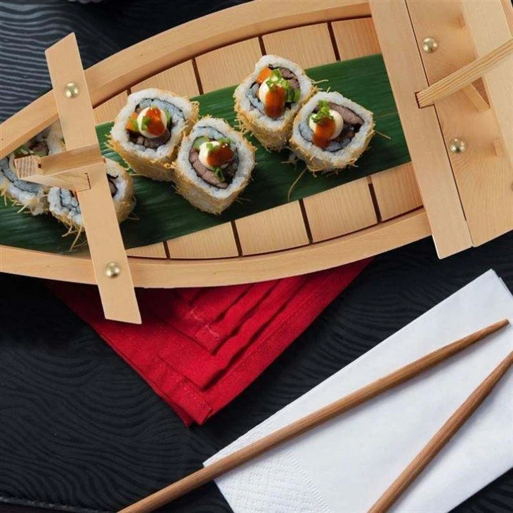 Estick Japanese Wooden Sushi Boat